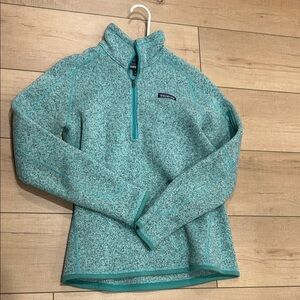 Patagonia Aqua Blue Fleece Pullover women's small